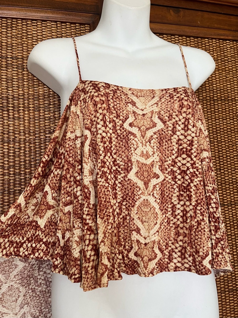 Y2K Urban Outfitters vintage Snake Print Spaghetti Strap Tank Top S